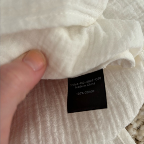 Jenni Kayne Cotton Cypress Caftan Dress Ivory White XS - Picture 7 of 10